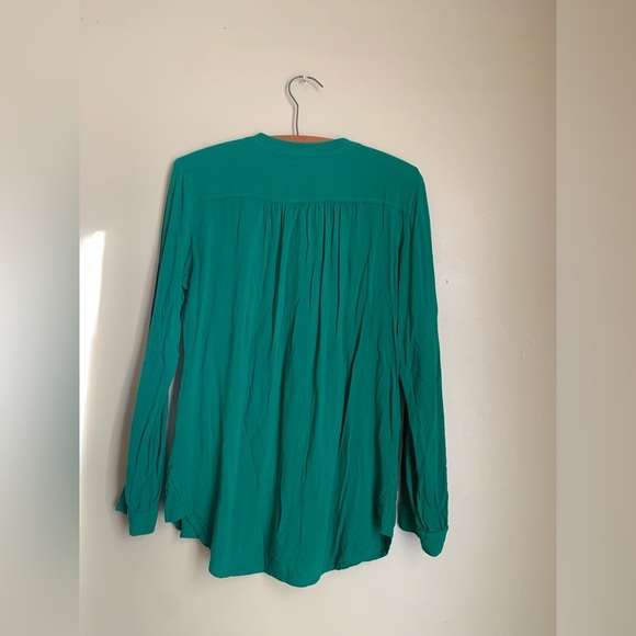 Sundance hippie boho blouse top shirt small green pleated popover - Picture 5 of 6